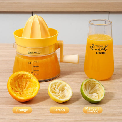 Household Manual Juicer Kitchen Hand Crank Fruit Extractor(Yellow) - Stirrer & Squeezer by PMC Jewellery | Online Shopping South Africa | PMC Jewellery