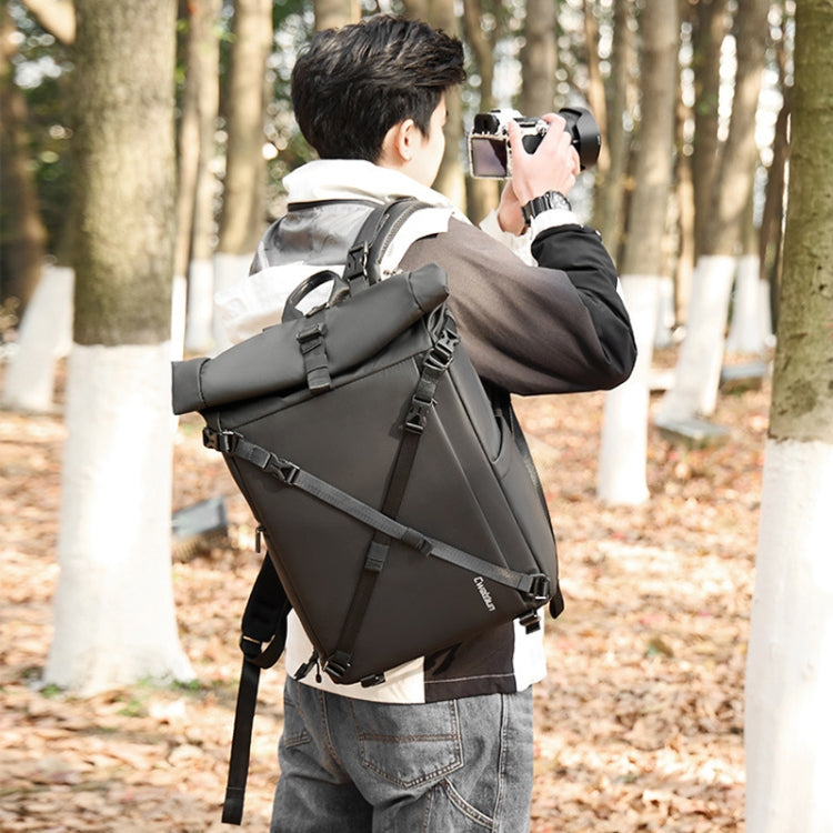 Cwatcun D113 Shoulder Leisure Camera Bag Waterproof High Capacity Outdoor Travel Photography Bag, Color: Large Black - free shipping - PMC TechLife - Order now!