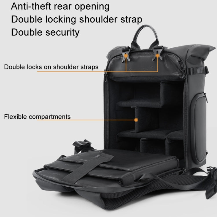 Cwatcun D113 Shoulder Leisure Camera Bag Waterproof High Capacity Outdoor Travel Photography Bag, Color: Large Black - free shipping - PMC TechLife - Order now!