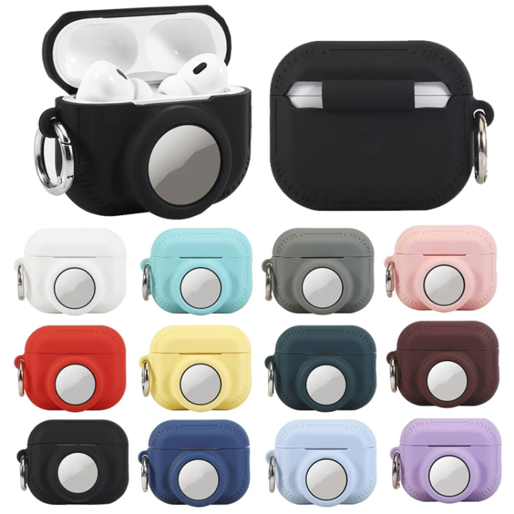 For AirPods Pro 2 / Airtag 2 In 1 All-inclusive Silicone Anti-drop Protection Case(Black) - For AirPods Pro 2 by PMC Jewellery | Online Shopping South Africa | PMC Jewellery | Buy Now Pay Later Mobicred