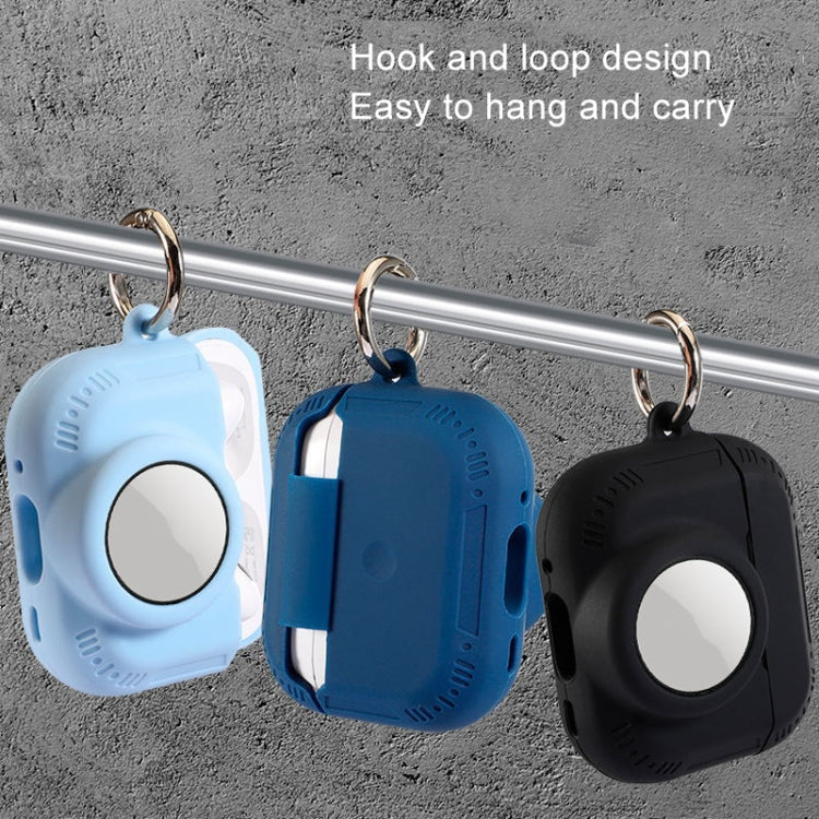 For AirPods Pro 2 / Airtag 2 In 1 All-inclusive Silicone Anti-drop Protection Case(Black) - For AirPods Pro 2 by PMC Jewellery | Online Shopping South Africa | PMC Jewellery | Buy Now Pay Later Mobicred