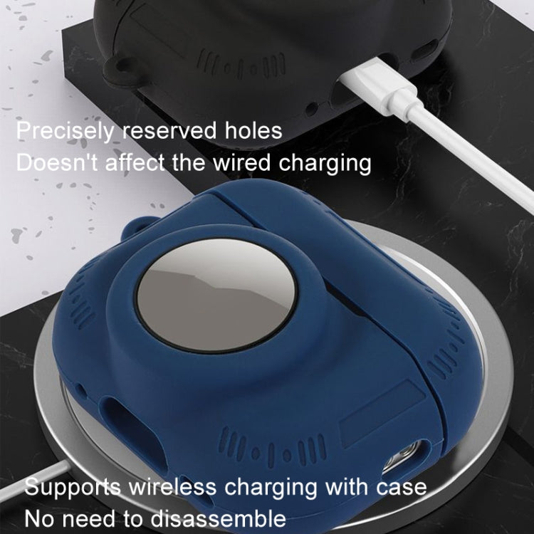 For AirPods Pro 2 / Airtag 2 In 1 All-inclusive Silicone Anti-drop Protection Case(Black) - For AirPods Pro 2 by PMC Jewellery | Online Shopping South Africa | PMC Jewellery | Buy Now Pay Later Mobicred