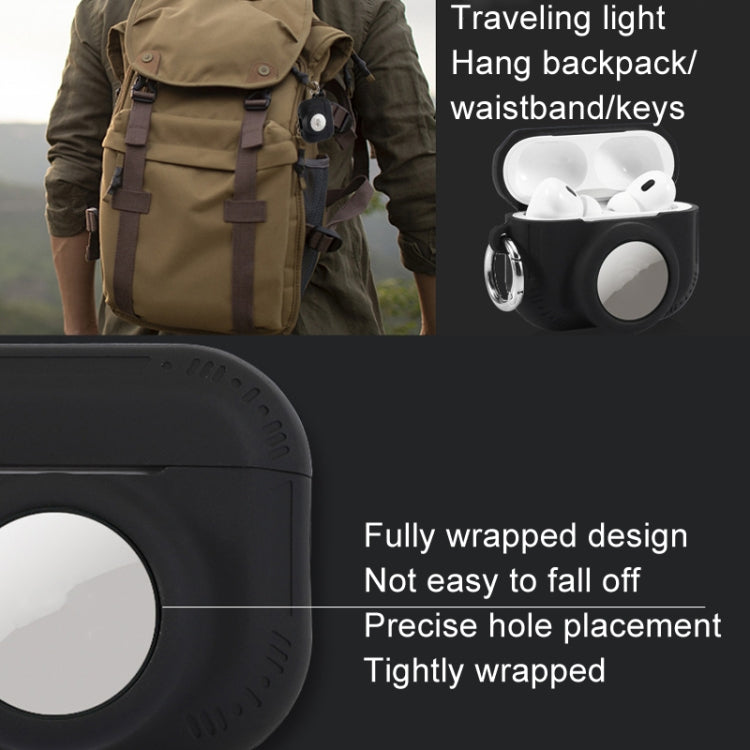 For AirPods Pro 2 / Airtag 2 In 1 All-inclusive Silicone Anti-drop Protection Case(White) - For AirPods Pro 2 by PMC Jewellery | Online Shopping South Africa | PMC Jewellery | Buy Now Pay Later Mobicred