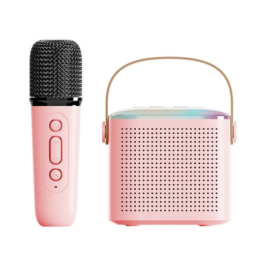 Home Portable Bluetooth Speaker Small Outdoor Karaoke Audio, Color: Y1 Pink(Monocular wheat) - Microphone by PMC Jewellery | Online Shopping South Africa | PMC Jewellery | Buy Now Pay Later Mobicred