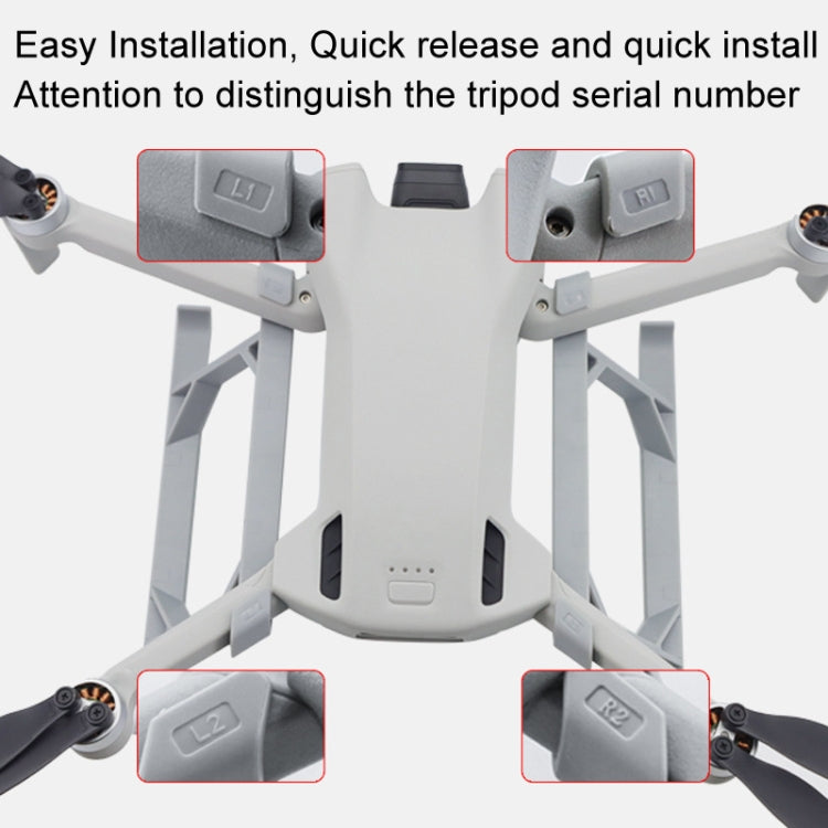 For DJI Mini 3 / Mini 3 Pro 1pair Height Increase Kickstand Landing Gear Propeller Protective Cover -  by PMC TechLife | Online Shopping South Africa | PMC TechLife | Buy Now Pay Later Mobicred