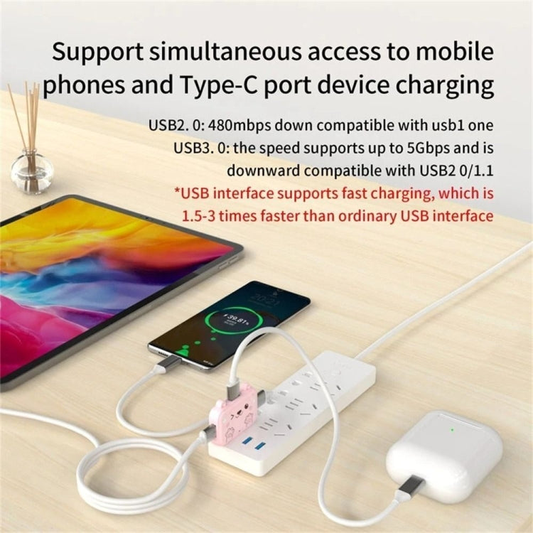 3 In 1 Type-C Docking Station USB Hub For iPad / Phone Docking Station, Port: 3H HDMI+PD+USB3.0 Pink - USB HUB by PMC TechLife | Online Shopping South Africa | PMC TechLife | Buy Now Pay Later Mobicred