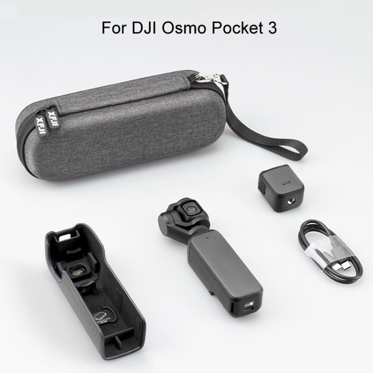 For DJI Osmo Pocket 3 XFJI Storage Box Waterproof Drop-proof Mini Body Handbag Accessories(Dark Gray) - Case & Bags by XFJI | Online Shopping South Africa | PMC Jewellery | Buy Now Pay Later Mobicred