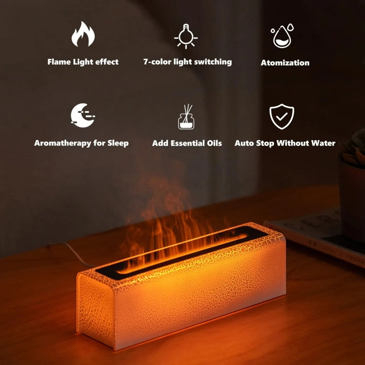 Lava Flame Aromatherapy Machine Air Atomizing Humidifier With Colorful Light, Model: DQ709 Pro White - free shipping - PMC TechLife - Order now!