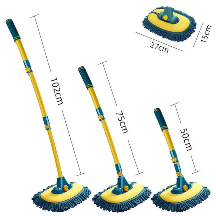 Curved Rod Car Wash Mop Retractable Cleaning Tool No Harm Car Special Soft Brush(Lake Green) - Car washing supplies by PMC TechLife | Online Shopping South Africa | PMC TechLife | Buy Now Pay Later Mobicred
