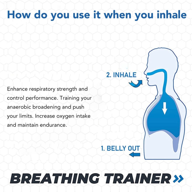 Breathing Exerciser Trainer Adjusts Resistance Lung Capacity Strengthener(White) - free shipping - PMC TechLife - Order now!
