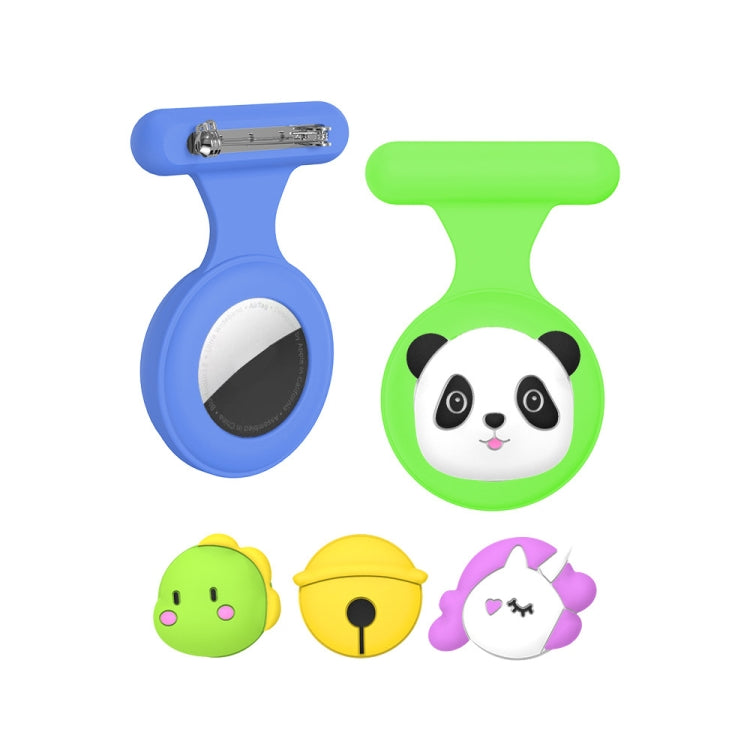 For AirTag 2pcs Silicone Protective Case Kids Brooch Snap Cartoon Locator Case(Pink+Yellow) - free shipping - PMC TechLife - Order now!