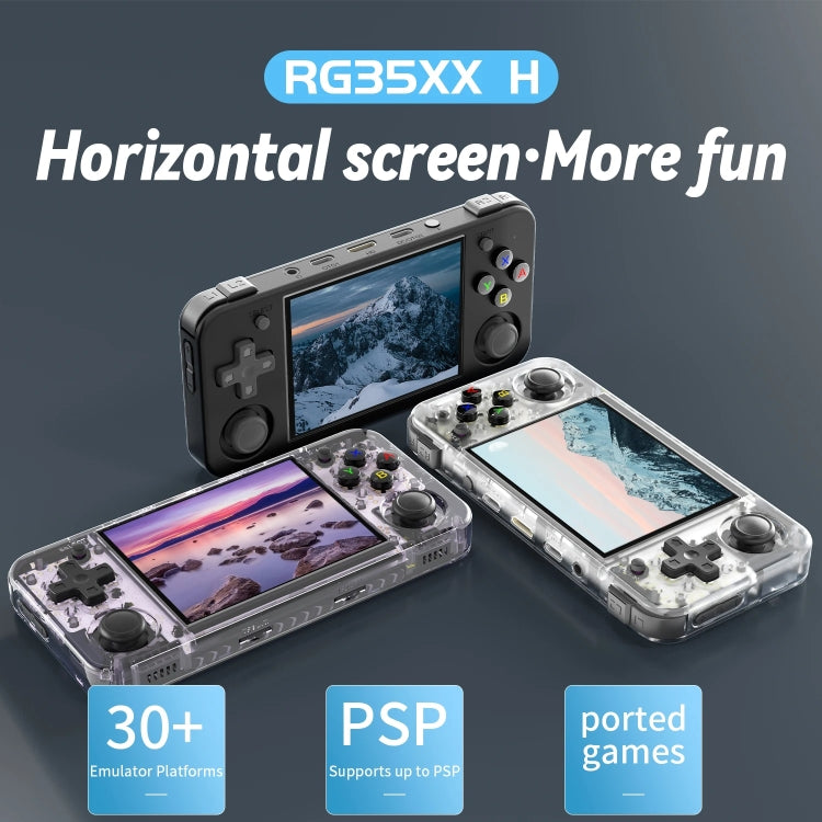 ANBERNIC RG35XX H Handheld Game Console 3.5 Inch IPS Screen Linux System 64GB+128GB(Black) - free shipping - PMC Jewellery - Order now!
