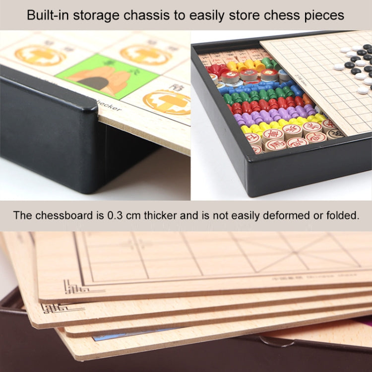 5 in 1 B Model Wooden Multifunctional Parent-Child Interactive Children Educational Chessboard Toy Set - Table Games by PMC Jewellery | Online Shopping South Africa | PMC Jewellery | Buy Now Pay Later Mobicred