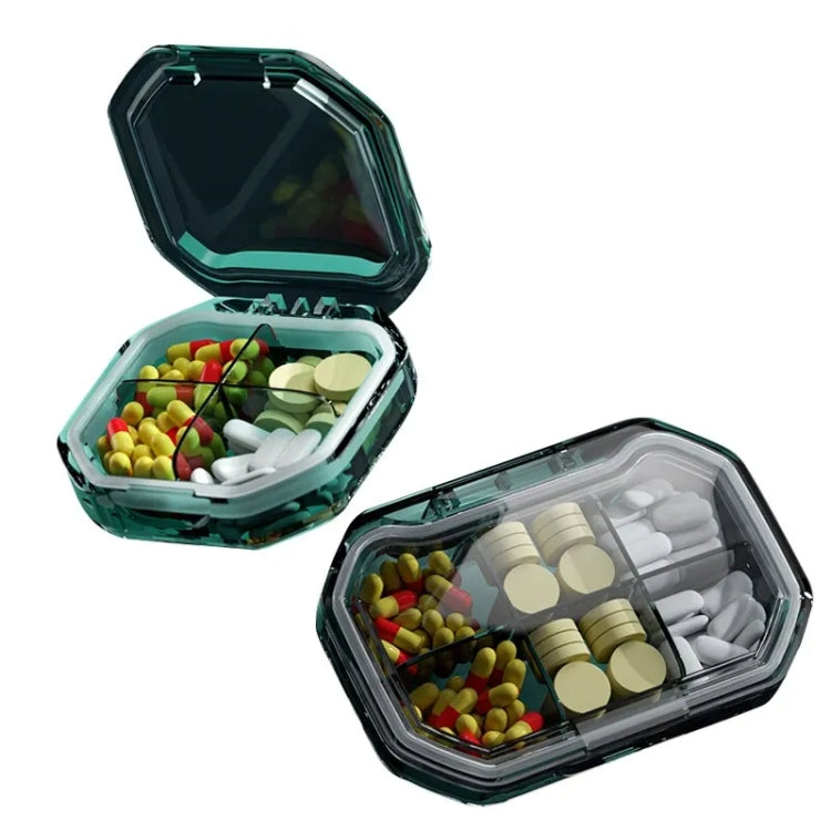 Portable Mini Compartmentalized Sealed Pill Box Weekly Morning And Evening Pill Capsule Dispensing Box, Style: 6 Grids Gray - free shipping - PMc TechLife - Order now!