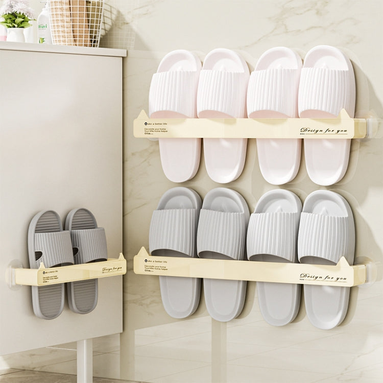 Long Traceless Wall Mounted Bathroom Slipper Rack Drainage Storage Shelf - Shelves by PMC Jewellery | Online Shopping South Africa | PMC Jewellery | Buy Now Pay Later Mobicred