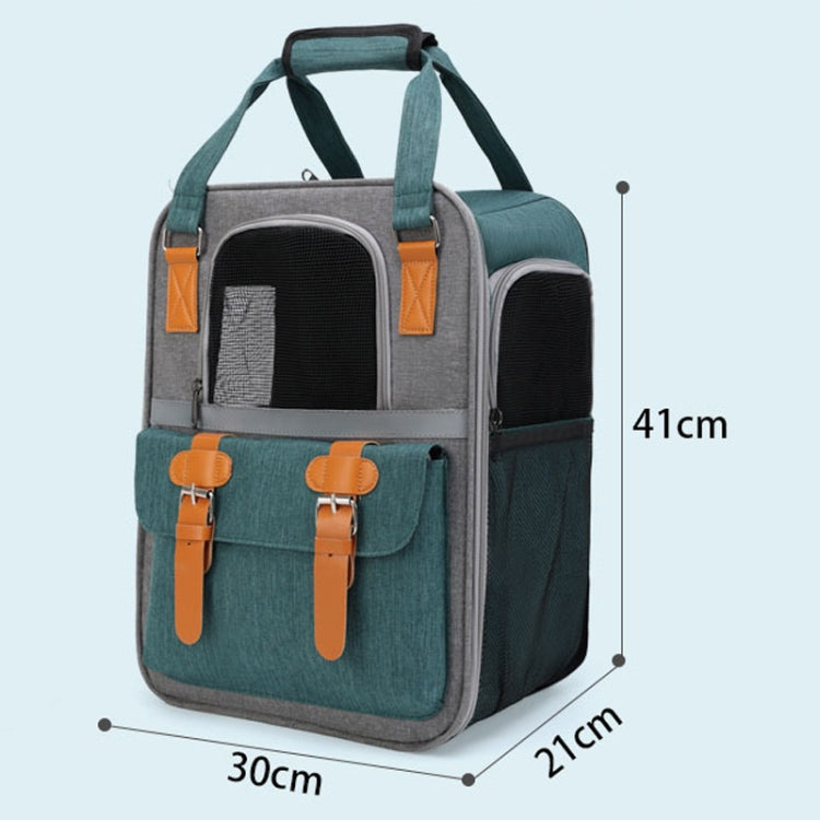 Outdoor Portable Shoulder Pet Backpack Handheld Foldable Breathable Cat Bag(Style 6 Green) - Pet Bags by PMC TechLife | Online Shopping South Africa | PMC TechLife | Buy Now Pay Later Mobicred