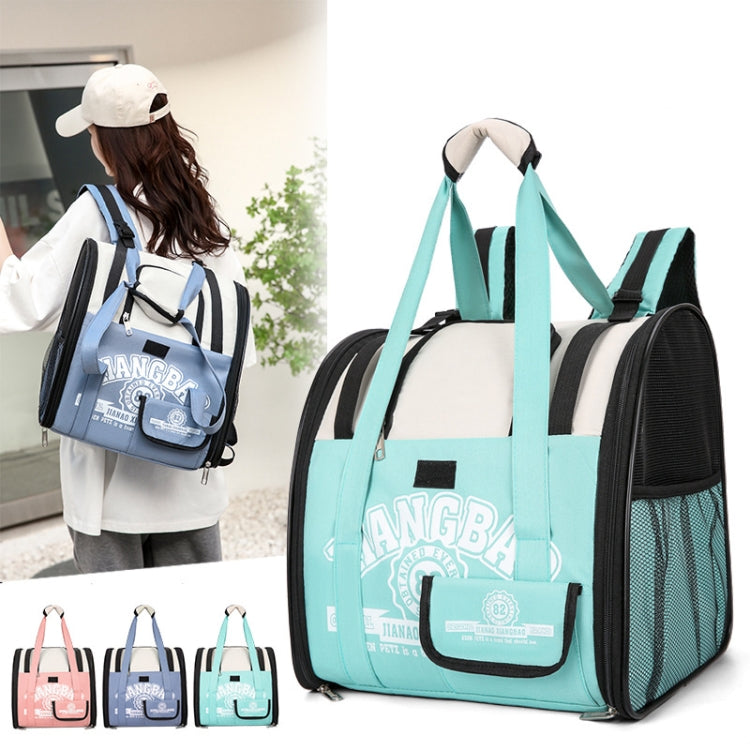 Simple Contrasting Pet Backpack Space Capsule Cat Bag Shoulder Dog Bag(Model 5 Green) - Pet Bags by PMC TechLife | Online Shopping South Africa | PMC TechLife | Buy Now Pay Later Mobicred
