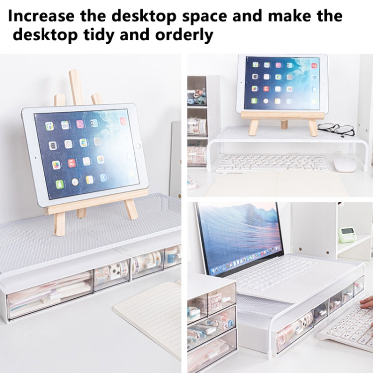 Computer Monitor Elevated Bracket Desk Wrought Iron Rack Organizer, Spec: Deepen Dual Layer - Laptop Stand by PMC TechLife | Online Shopping South Africa | PMC TechLife | Buy Now Pay Later Mobicred