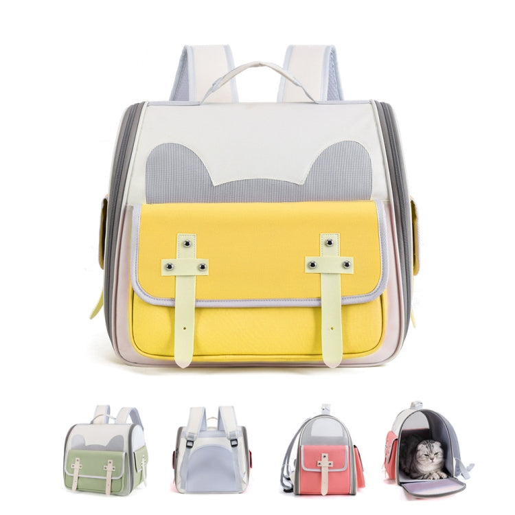 Outdoor Cat Backpack Large Capacity Breathable Pet Bag(Model 7 Yellow) - Pet Bags by PMC TechLife | Online Shopping South Africa | PMC TechLife | Buy Now Pay Later Mobicred