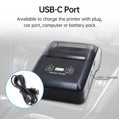 58mm Portable USB Charging Home Phone Bluetooth Thermal Printer(US Plug) - Printer by PMC Jewellery | Online Shopping South Africa | PMC Jewellery | Buy Now Pay Later Mobicred