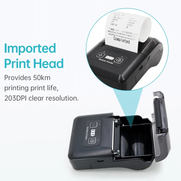 58mm Portable USB Charging Home Phone Bluetooth Thermal Printer(US Plug) - Printer by PMC Jewellery | Online Shopping South Africa | PMC Jewellery | Buy Now Pay Later Mobicred