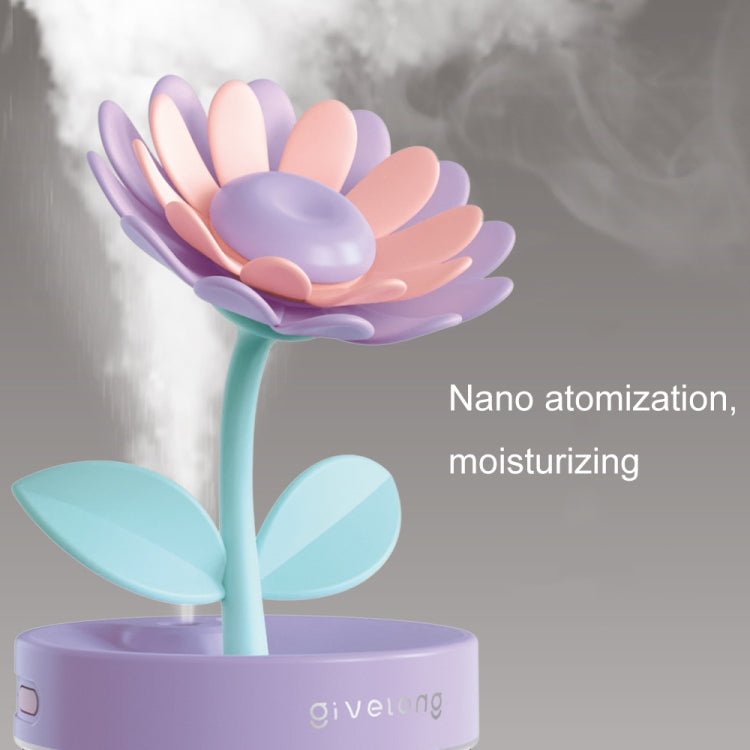 Flower Spray Hhydrating Colorful Atmosphere Light USB Aromatherapy Humidifier, Color: Sunflower Green - Air Purifiers & Accessories by PMC TechLife | Online Shopping South Africa | PMC TechLife | Buy Now Pay Later Mobicred