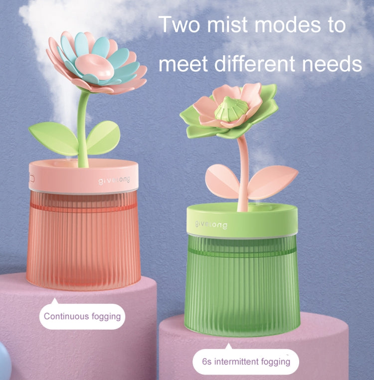 Flower Spray Hhydrating Colorful Atmosphere Light USB Aromatherapy Humidifier, Color: Sunflower Pink - Air Purifiers & Accessories by PMC TechLife | Online Shopping South Africa | PMC TechLife | Buy Now Pay Later Mobicred