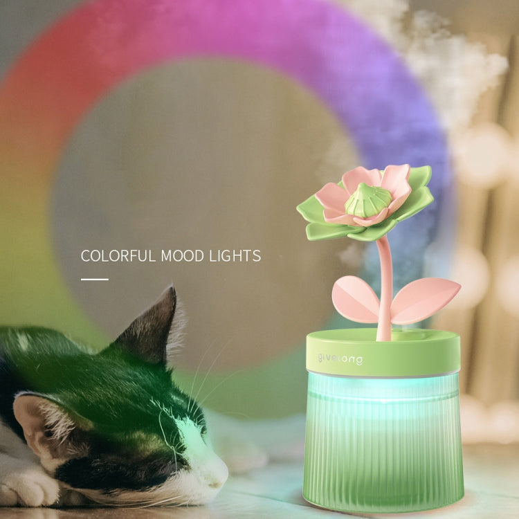 Flower Spray Hhydrating Colorful Atmosphere Light USB Aromatherapy Humidifier, Color: Gardenia Green - Air Purifiers & Accessories by PMC TechLife | Online Shopping South Africa | PMC TechLife | Buy Now Pay Later Mobicred