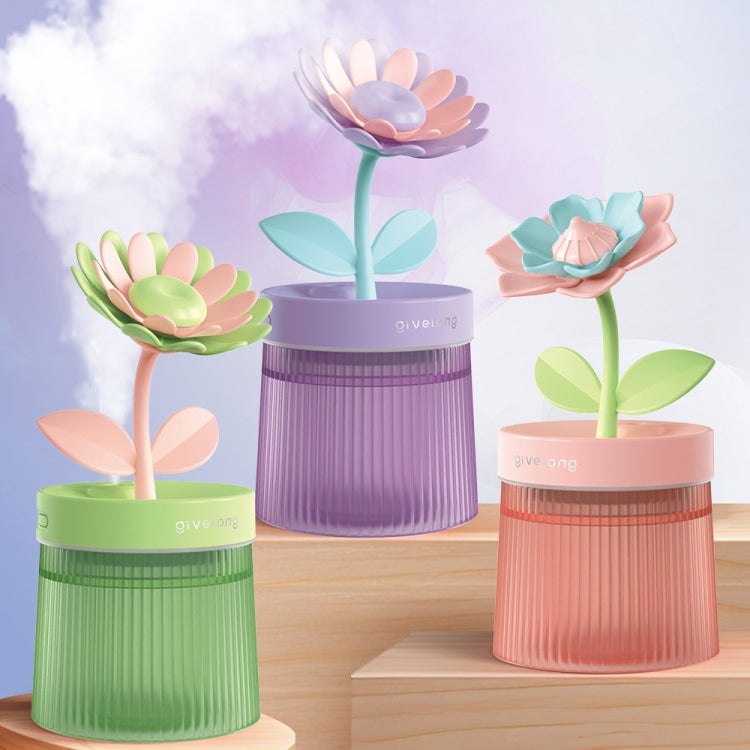 Flower Spray Hhydrating Colorful Atmosphere Light USB Aromatherapy Humidifier, Color: Gardenia Green - Air Purifiers & Accessories by PMC TechLife | Online Shopping South Africa | PMC TechLife | Buy Now Pay Later Mobicred