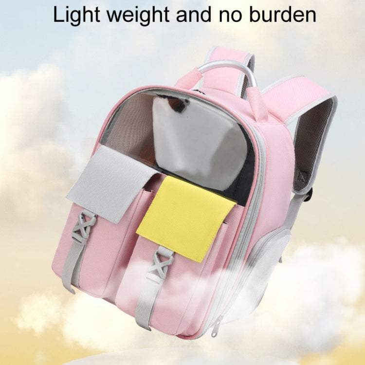 Pets Colorful Double Shoulder Bag Cats And Dogs Outing Carrying Capsule Backpacks(Model 6 Blue) - Pet Bags by PMC TechLife | Online Shopping South Africa | PMC TechLife | Buy Now Pay Later Mobicred