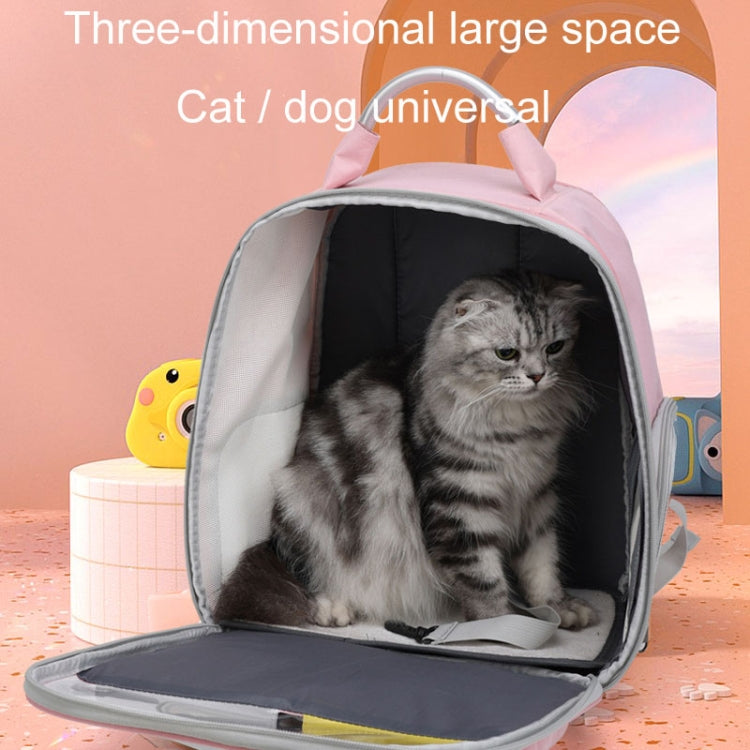 Pets Colorful Double Shoulder Bag Cats And Dogs Outing Carrying Capsule Backpacks(Model 6 Black) - Pet Bags by PMC TechLife | Online Shopping South Africa | PMC TechLife | Buy Now Pay Later Mobicred