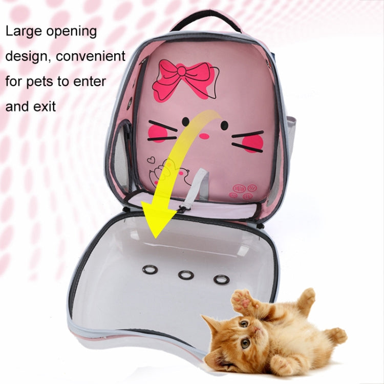 Cartoon Pattern Cat Transparent Pet Bag Space Capsule Portable Pet Backpack, Color: Grey - Pet Bags by PMC TechLife | Online Shopping South Africa | PMC TechLife | Buy Now Pay Later Mobicred