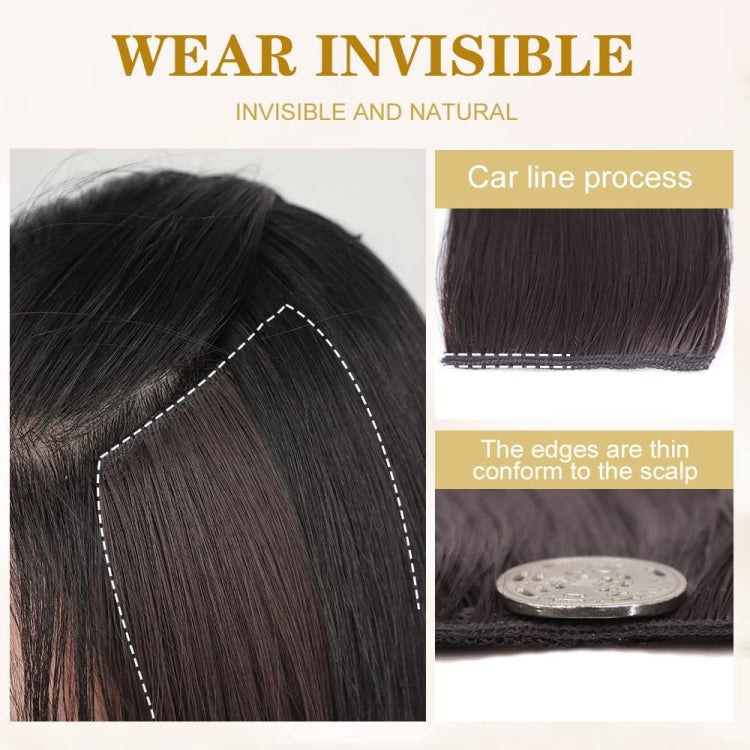 Invisible Pad Hair Roots Both Sides Puffy Wig Piece Faux Hair Extension Pad Hair Piece, Color: 10cm Natural Black - free shipping - PMC TechLife - Order now!