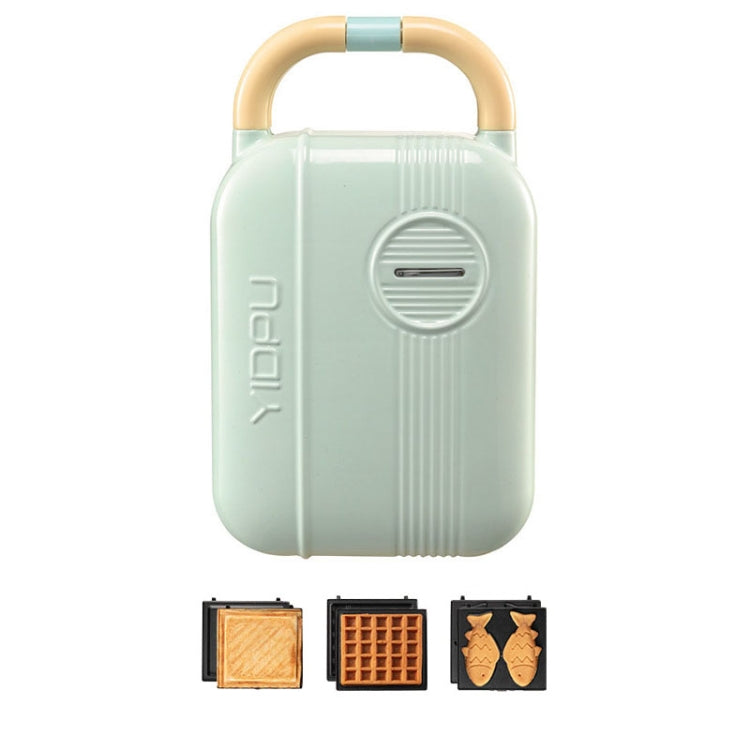 4 In 1 YIDPU Multifunctional Family Breakfast Maker Light Diet Sandwich Waffle Baker, CN Plug(Green) - free shipping - PMC TechLife - Order now!