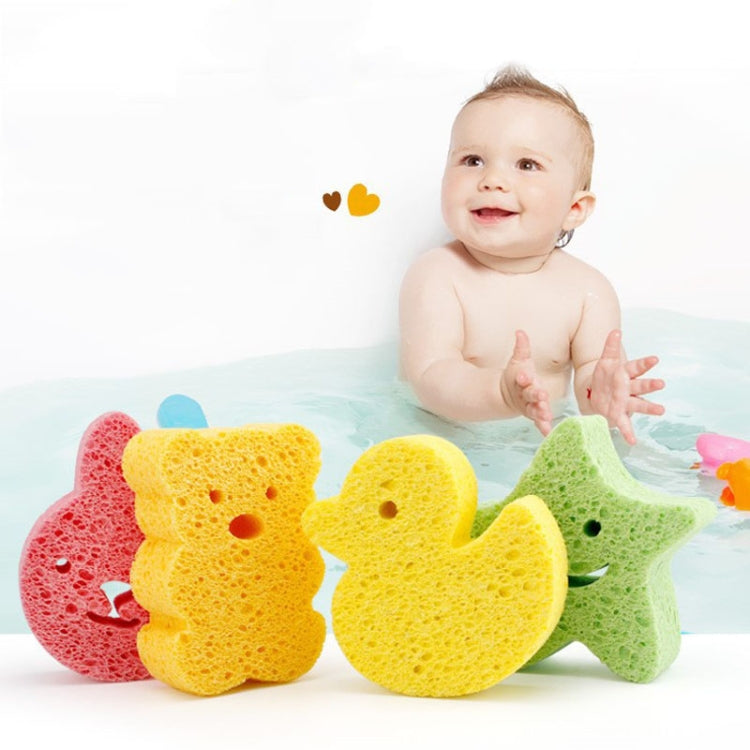 Baby Bathing Wood Pulp Sponge Cute Cartoon Soft Bath Sponge Bath Scrubber, Model: Little Star - Bath Brushes & Sponges by PMc TechLife | Online Shopping South Africa | PMc TechLife | Buy Now Pay Later Mobicred