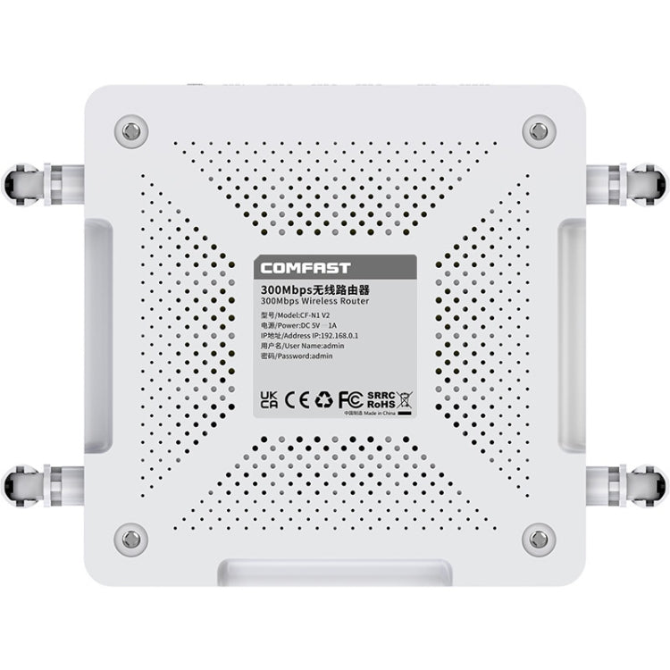 COMFAST CF-N1 V2  300Mbps WIFI4 Wireless Router With 1 Wan + 4 Lan RJ45 Ports,EU Plug - free shipping - PMC Jewellery - Order now!