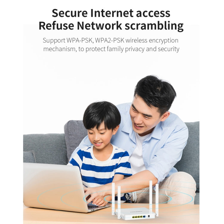 COMFAST CF-N1 V2  300Mbps WIFI4 Wireless Router With 1 Wan + 4 Lan RJ45 Ports,EU Plug - free shipping - PMC Jewellery - Order now!