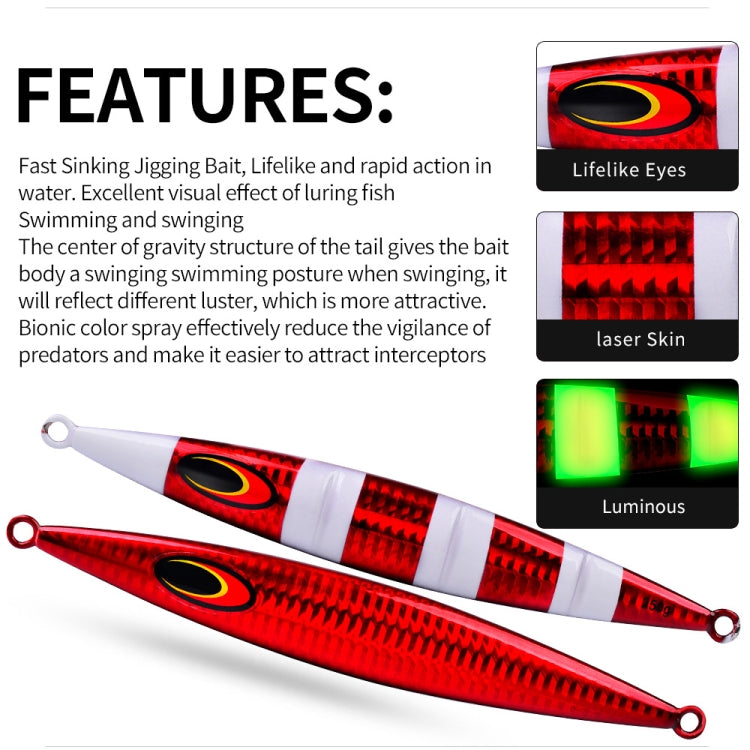 PROBEROS F125 Jogging Steelhead Deep Sea Boat Fishing Lure Rapid Sinking Sea Fishing Fake Bait, Size: 60g(Color E) - Fishing Lures by PROBEROS | Online Shopping South Africa | PMC TechLife | Buy Now Pay Later Mobicred