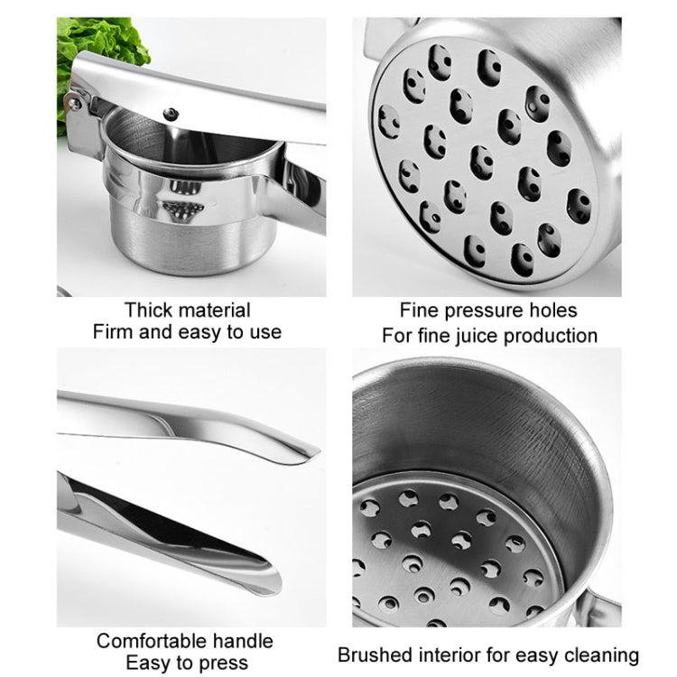 Stainless Steel Potato Press Manual Juicer Vegetable And Fruit Squeezer, Model: SJ-01 Bottom Hole - Stirrer & Squeezer by PMc TechLife | Online Shopping South Africa | PMc TechLife | Buy Now Pay Later Mobicred