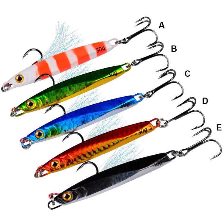 PROBEROS LF128 Long Casting Lure Iron Plate Lead Fish Freshwater Sea Fishing Warp Bass Metal Sequins Baits, Size: 10g(Color E) - Fishing Lures by PROBEROS | Online Shopping South Africa | PMC TechLife | Buy Now Pay Later Mobicred