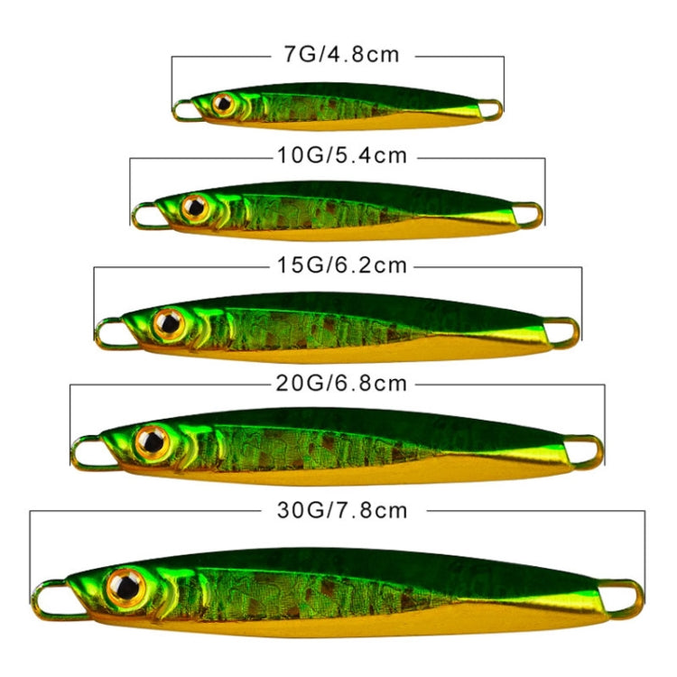 PROBEROS LF128 Long Casting Lure Iron Plate Lead Fish Freshwater Sea Fishing Warp Bass Metal Sequins Baits, Size: 15g(Color C) - Fishing Lures by PROBEROS | Online Shopping South Africa | PMC TechLife | Buy Now Pay Later Mobicred