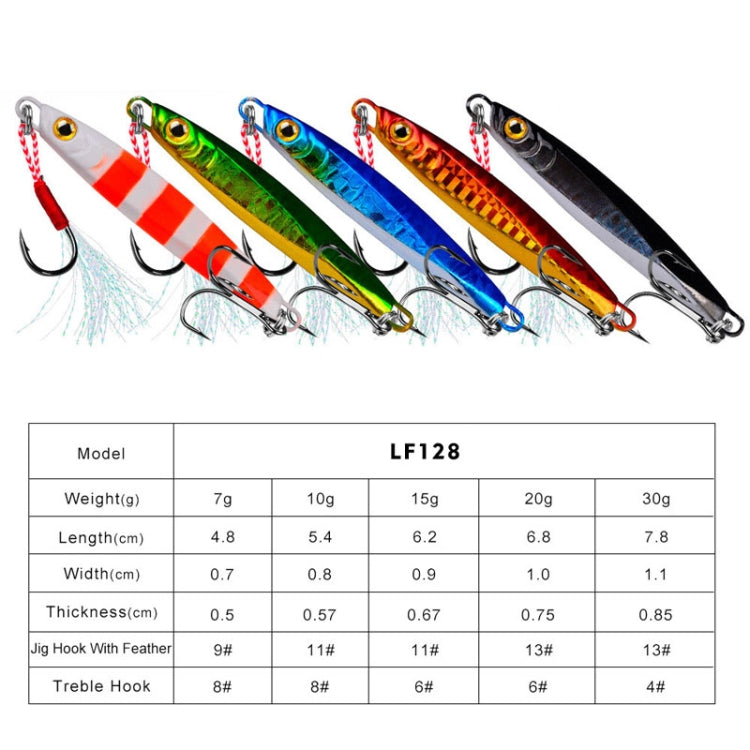 PROBEROS LF128 Long Casting Lure Iron Plate Lead Fish Freshwater Sea Fishing Warp Bass Metal Sequins Baits, Size: 30g(Color C) - Fishing Lures by PROBEROS | Online Shopping South Africa | PMC TechLife | Buy Now Pay Later Mobicred