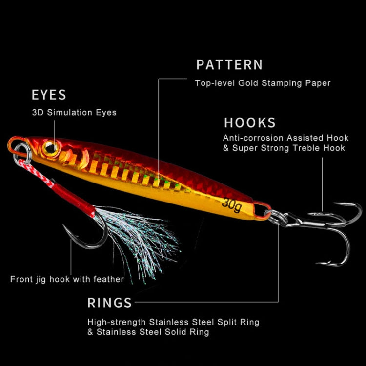 PROBEROS LF128 Long Casting Lure Iron Plate Lead Fish Freshwater Sea Fishing Warp Bass Metal Sequins Baits, Size: 10g(Color B) - Fishing Lures by PROBEROS | Online Shopping South Africa | PMC TechLife | Buy Now Pay Later Mobicred
