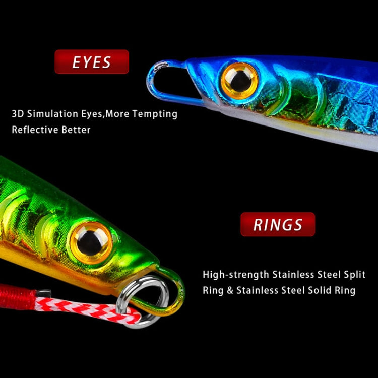 PROBEROS LF128 Long Casting Lure Iron Plate Lead Fish Freshwater Sea Fishing Warp Bass Metal Sequins Baits, Size: 30g(Color E) - Fishing Lures by PROBEROS | Online Shopping South Africa | PMC TechLife | Buy Now Pay Later Mobicred