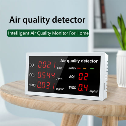 5-in-1 Indoor Home Portable Air Monitor TVOC Formaldehyde Detector(W17A Light Gray) - Air & Water Quality Tester by PMC Jewellery | Online Shopping South Africa | PMC Jewellery | Buy Now Pay Later Mobicred