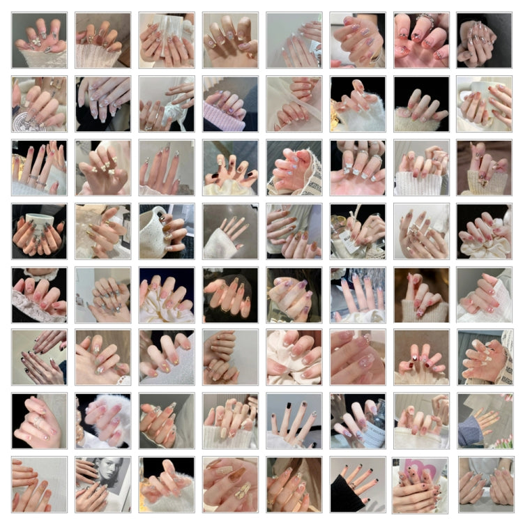 24pcs/box Handmade Nail Glitter Nail Jelly Glue Finished Patch, Color: BY1087(Wear Tool Bag) - free shipping - PMC Jewellery - Order now!