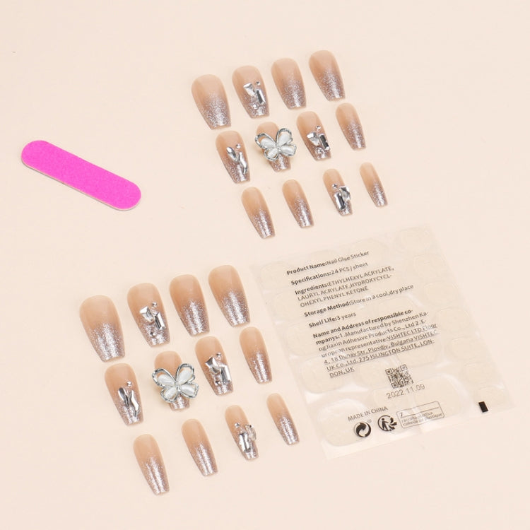 24pcs/box Handmade Nail Glitter Nail Jelly Glue Finished Patch, Color: BY1146(Wear Tool Bag) - free shipping - PMC Jewellery - Order now!