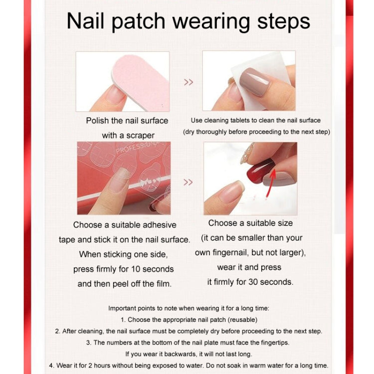 24pcs/box Handmade Nail Glitter Nail Jelly Glue Finished Patch, Color: BY1078(Wear Tool Bag) - Nail Stickers by PMC Jewellery | Online Shopping South Africa | PMC Jewellery | Buy Now Pay Later Mobicred