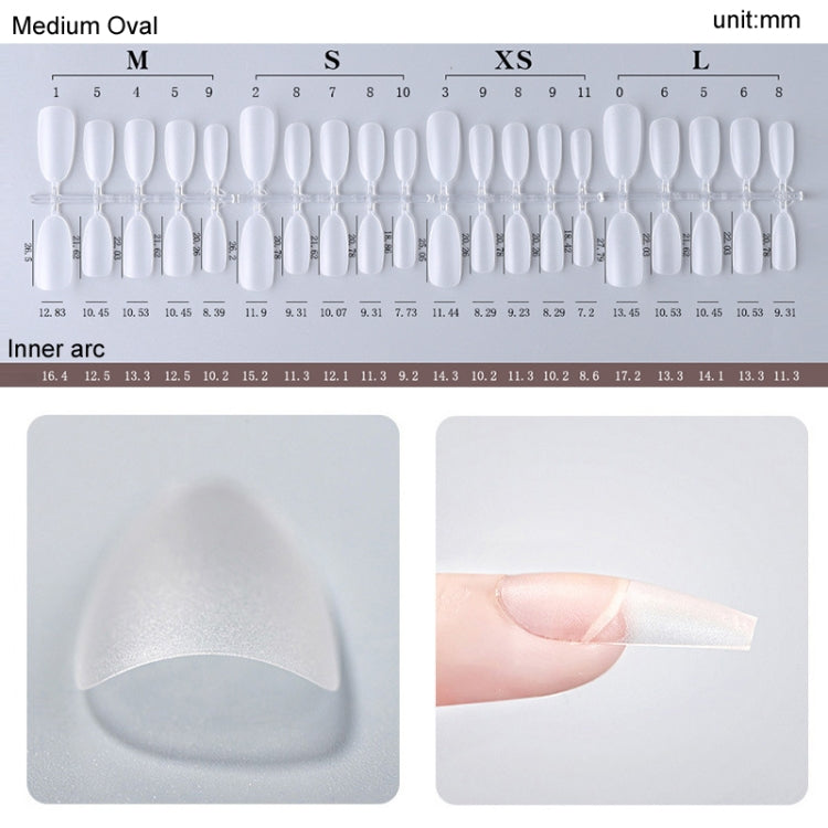 10pairs Of 100pcs/Box Frosted False Nails Artificial Tip, Shape: Ultra-short Ladder L - Nail Stickers by PMC Jewellery | Online Shopping South Africa | PMC Jewellery | Buy Now Pay Later Mobicred