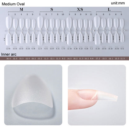 10pairs Of 100pcs/Box Frosted False Nails Artificial Tip, Shape: Almond Nail M - Nail Stickers by PMC Jewellery | Online Shopping South Africa | PMC Jewellery | Buy Now Pay Later Mobicred